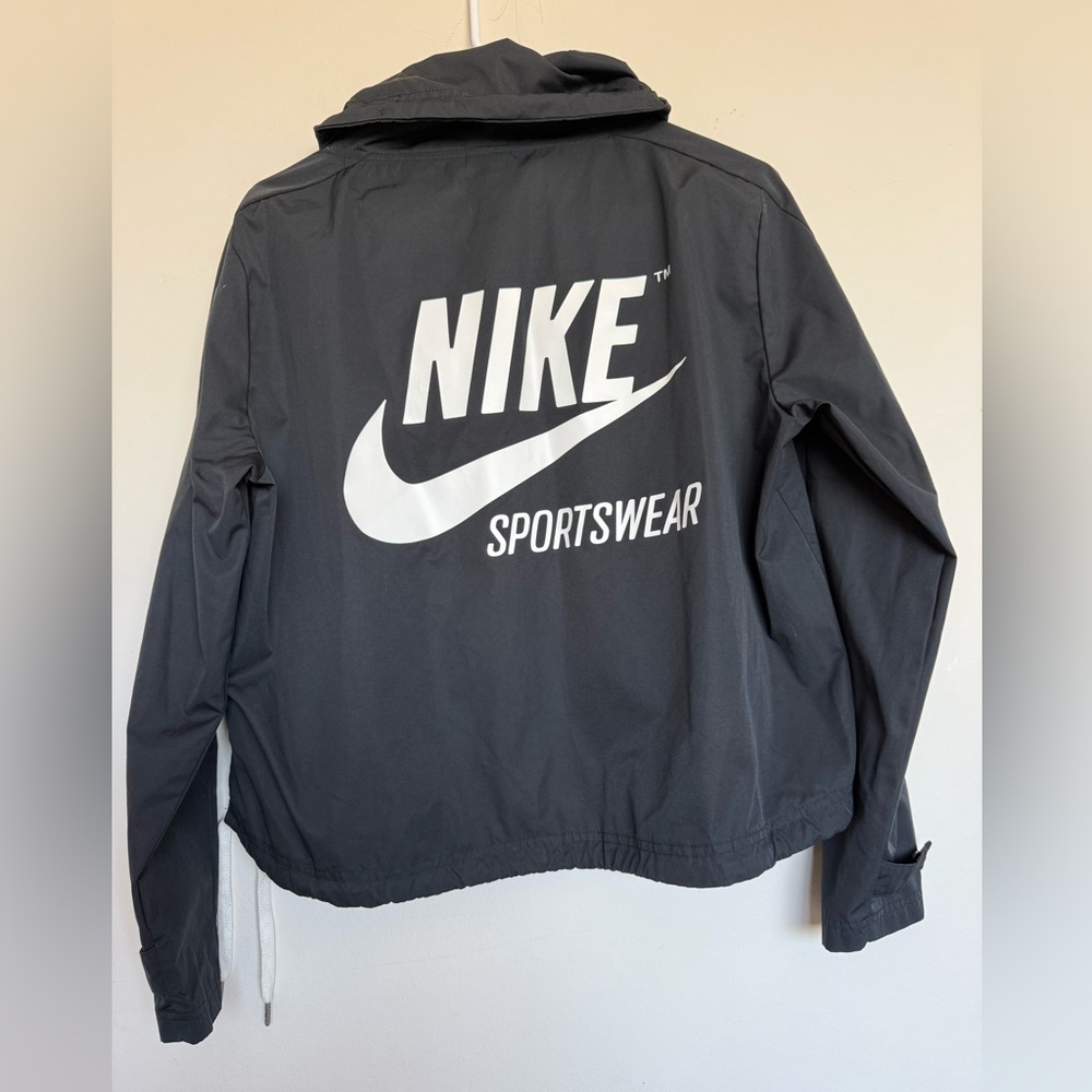 Nike Sportswear Archive Women's Pullover Anorak Bomber Jacket Black XS - Picture 3 of 6